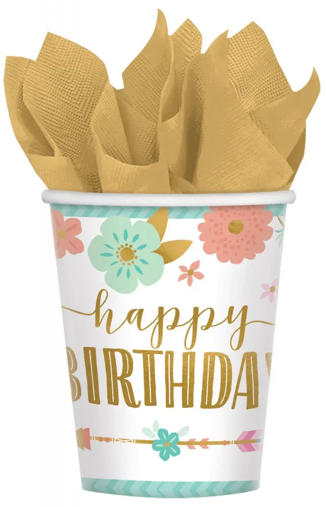 Happy Birthday Girl papír pohár 8 db-os 250 ml termékfotó