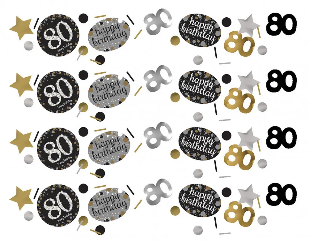 Happy Birthday Gold 80 konfetti termékfotó