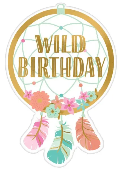 Happy Birthday meghívó matricával 8 db-os termékfotó