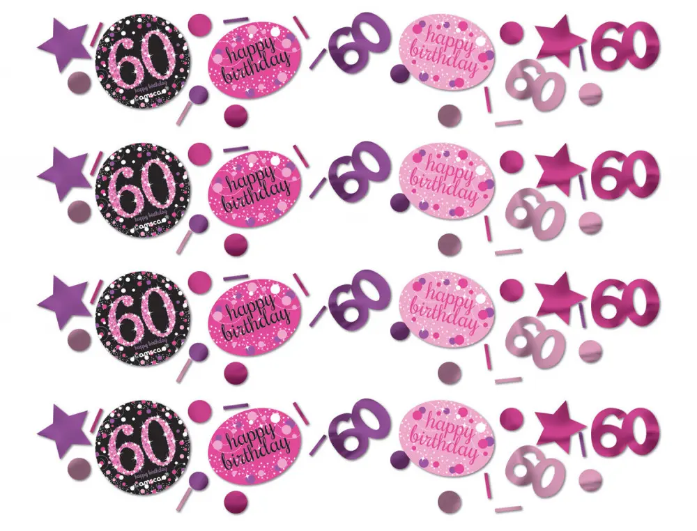 Happy Birthday Pink 60 konfetti termékfotó