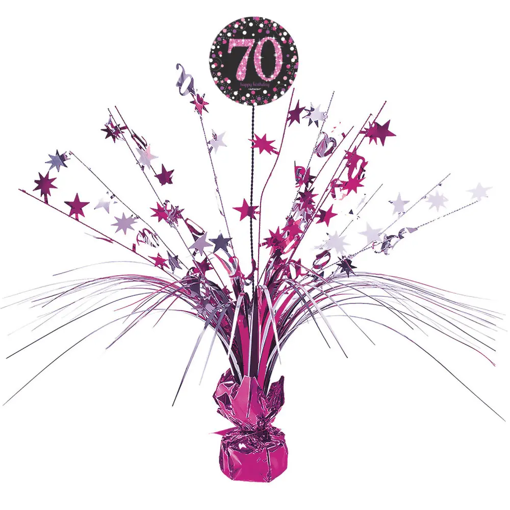 Happy Birthday Pink 70 asztaldísz 45,7 cm termékfotó