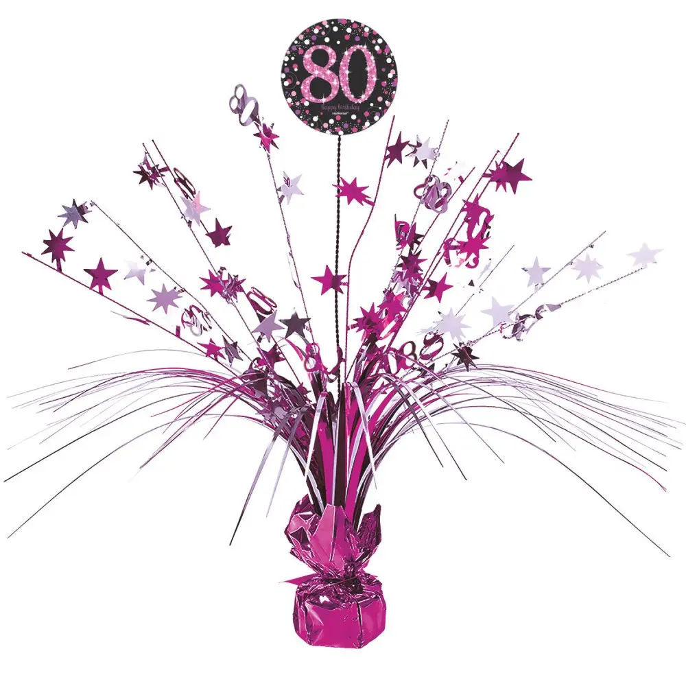 Happy Birthday Pink 80 asztaldísz 45,7 cm termékfotó