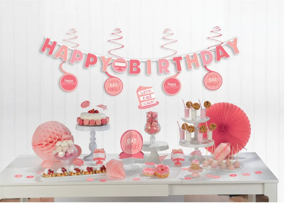 Happy Birthday Pink Mini dekorációs szett 37 db-os termékfotó