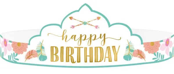 Happy Birthday tiara, korona 8 db-os termékfotó