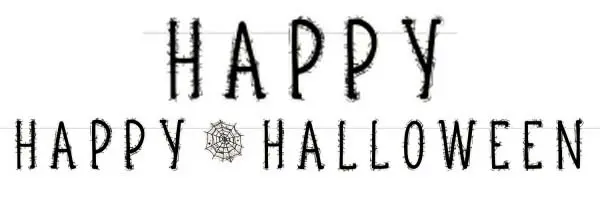 Happy Halloween felirat 180 cm termékfotó