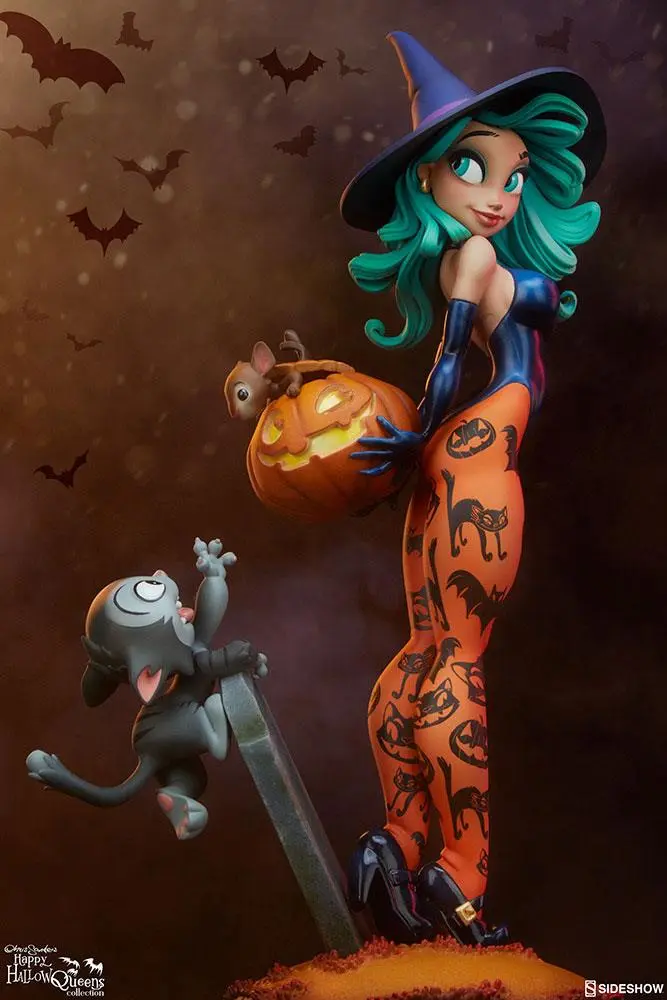 Happy HallowQueens Collocetion Pumpkin Witch by Chris Sanders szobor figura 34 cm termékfotó