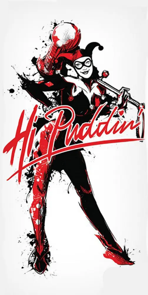 Harley Quinn fürdőlepedő, strand törölköző 70*140cm termékfotó