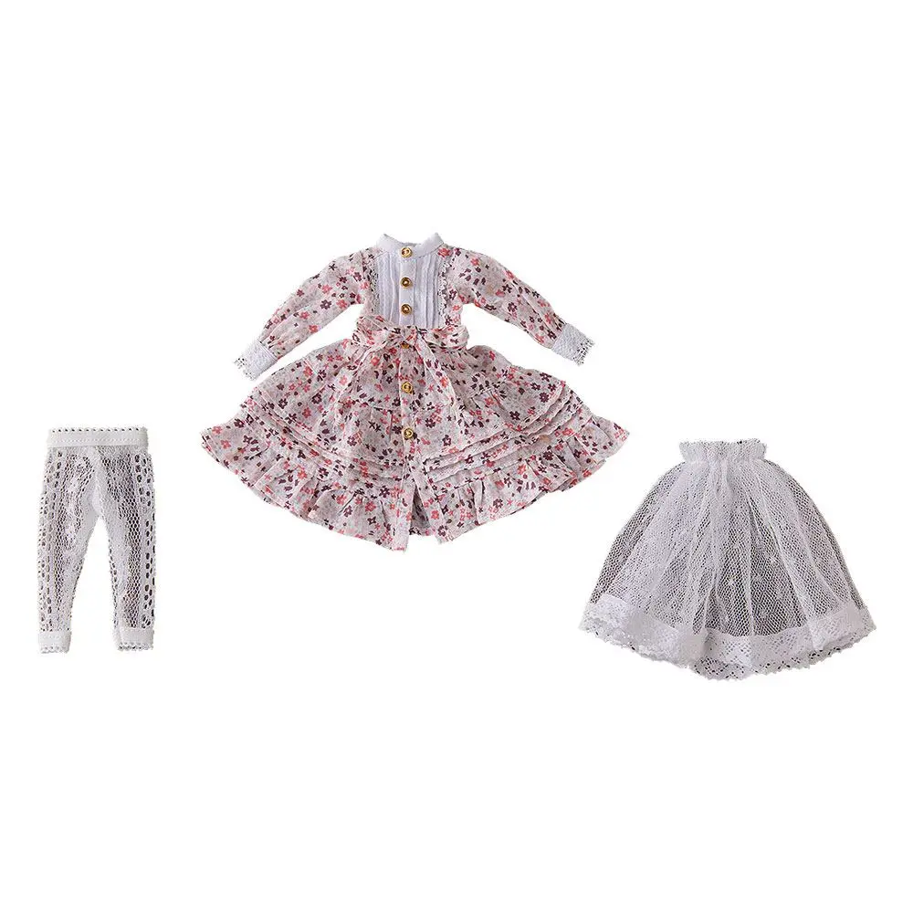 Harmonia humming Optional Parts for Harmonia humming Dolls Special Outfit Series (Flower Print Dress/Pink) Designed by SILVER BUTTERFLY termékfotó