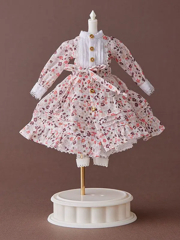 Harmonia humming Optional Parts for Harmonia humming Dolls Special Outfit Series (Flower Print Dress/Pink) Designed by SILVER BUTTERFLY termékfotó