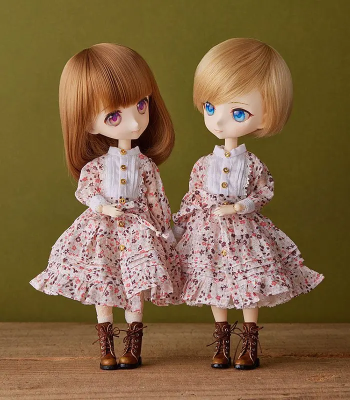 Harmonia humming Optional Parts for Harmonia humming Dolls Special Outfit Series (Flower Print Dress/Pink) Designed by SILVER BUTTERFLY termékfotó