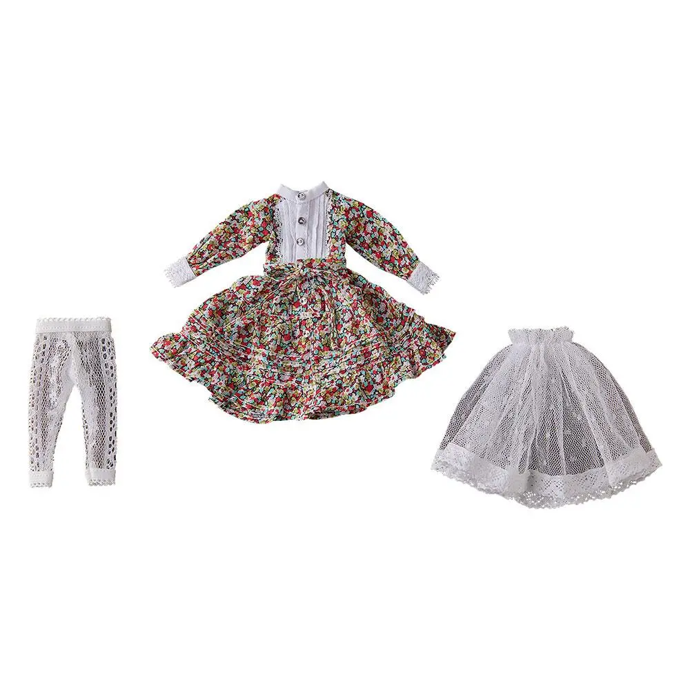 Harmonia humming Optional Parts for Harmonia humming Dolls Special Outfit Series (Flower Print Dress/Red) Designed by SILVER BUTTERFLY termékfotó