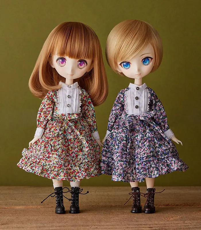 Harmonia humming Optional Parts for Harmonia humming Dolls Special Outfit Series (Flower Print Dress/Red) Designed by SILVER BUTTERFLY termékfotó