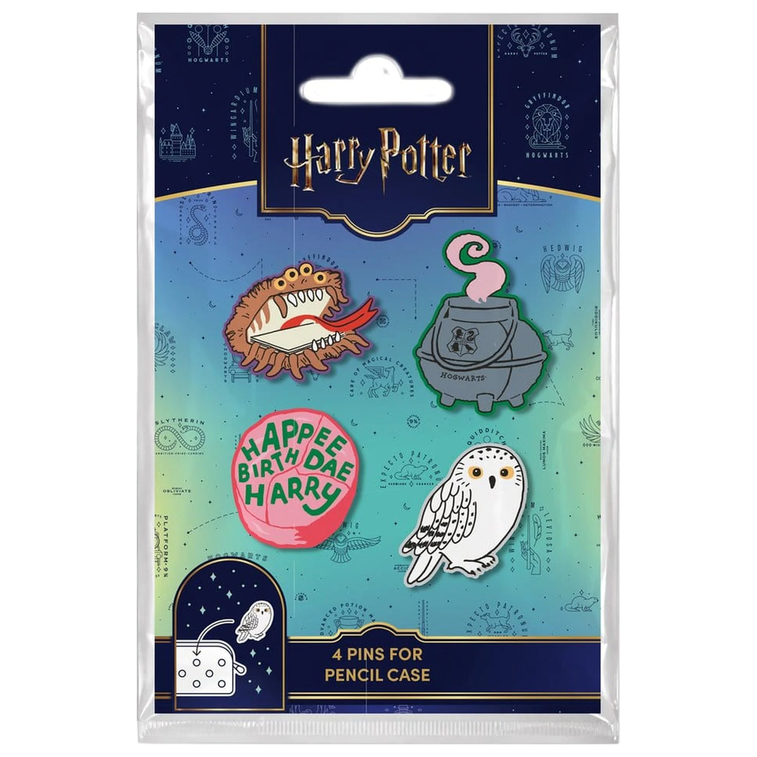Harry Potter 4 db-os kitűző csomag termékfotó