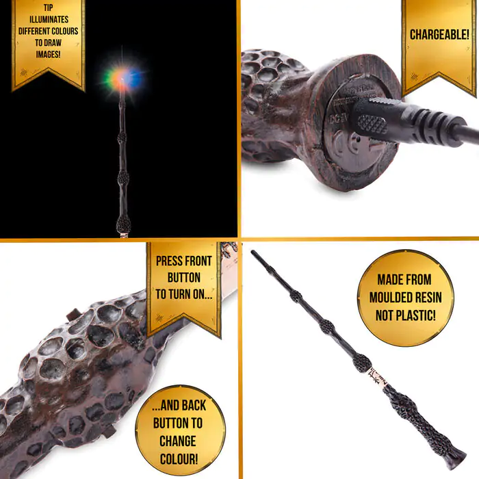 Harry Potter Albus Dumbledore Elder Deluxe fényfestő varázspálca 35 cm termékfotó