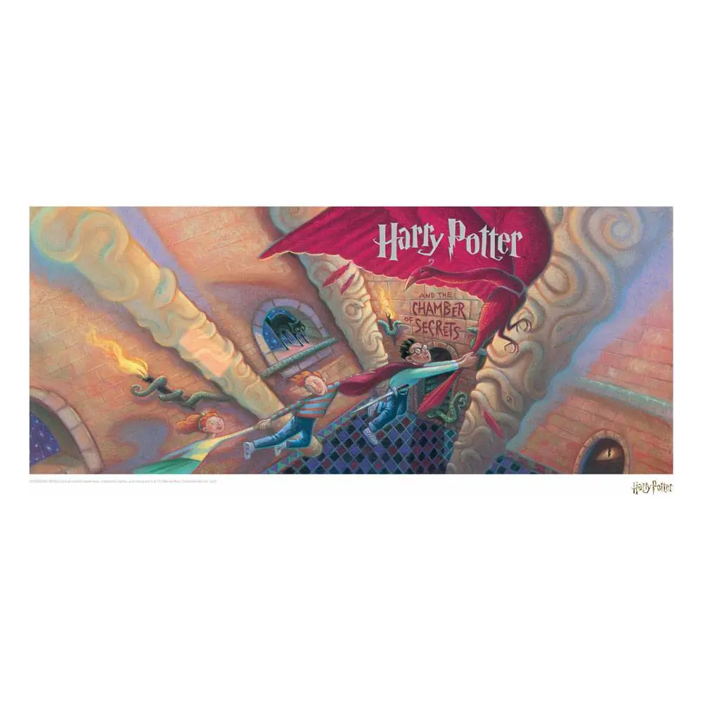 Harry Potter Art Print A Titkok Kamrája könyvborító fali dekoráció Limitált kiadás 42 x 30 cm termékfotó