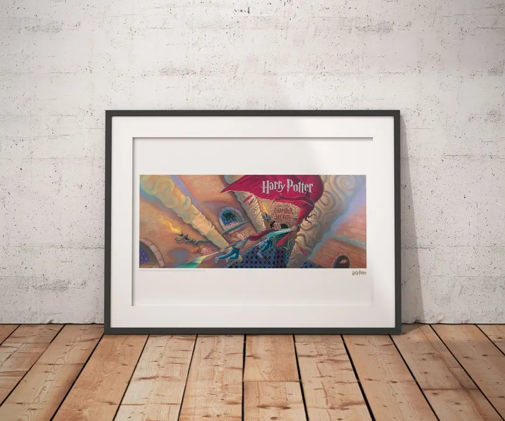 Harry Potter Art Print A Titkok Kamrája könyvborító fali dekoráció Limitált kiadás 42 x 30 cm termékfotó