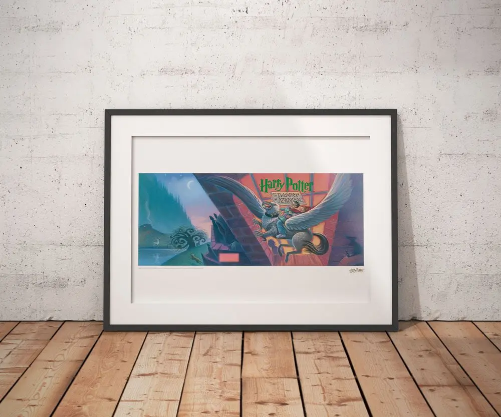 Harry Potter Art Print Az azkabani fogoly könyvborító fali dekoráció Limitált kiadás 42 x 30 cm termékfotó