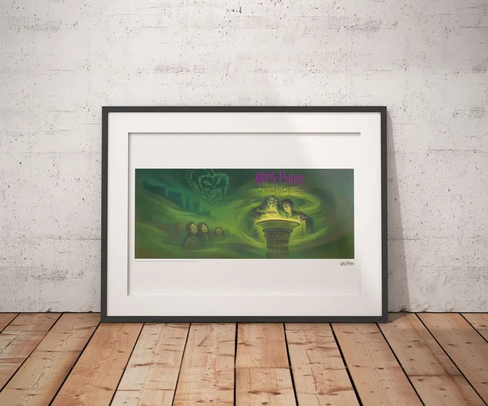 Harry Potter Art Print Harry Potter és a Félvér Herceg könyvborító fali dekoráció Limitált kiadás 42 x 30 cm termékfotó