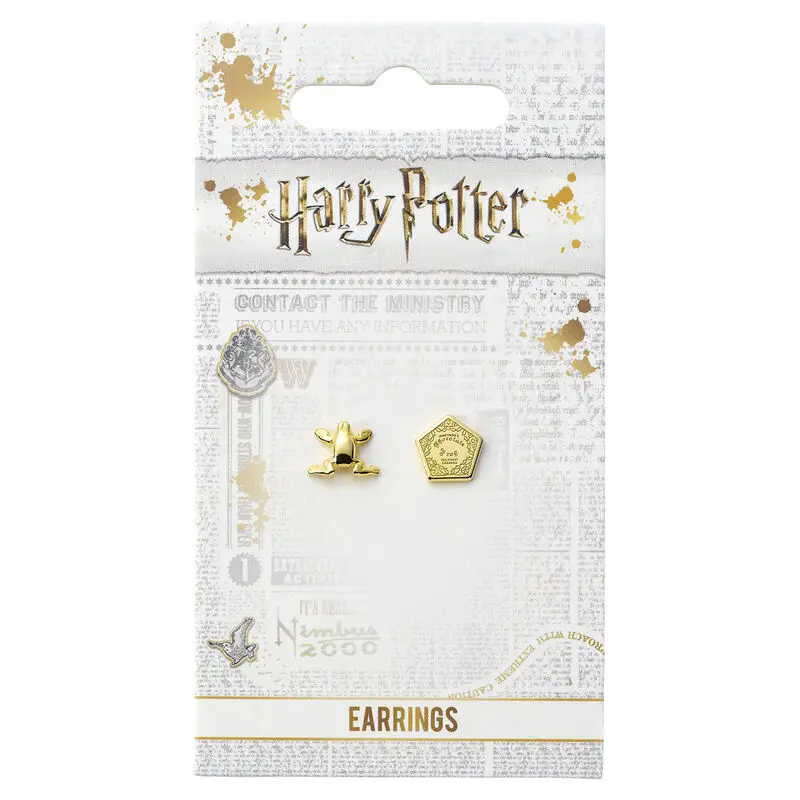 Harry Potter Chocolate Frog arany bevonatos fülbevalók termékfotó