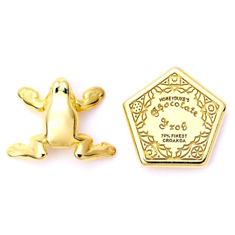 Harry Potter Chocolate Frog gold plated stud earrings termékfotó