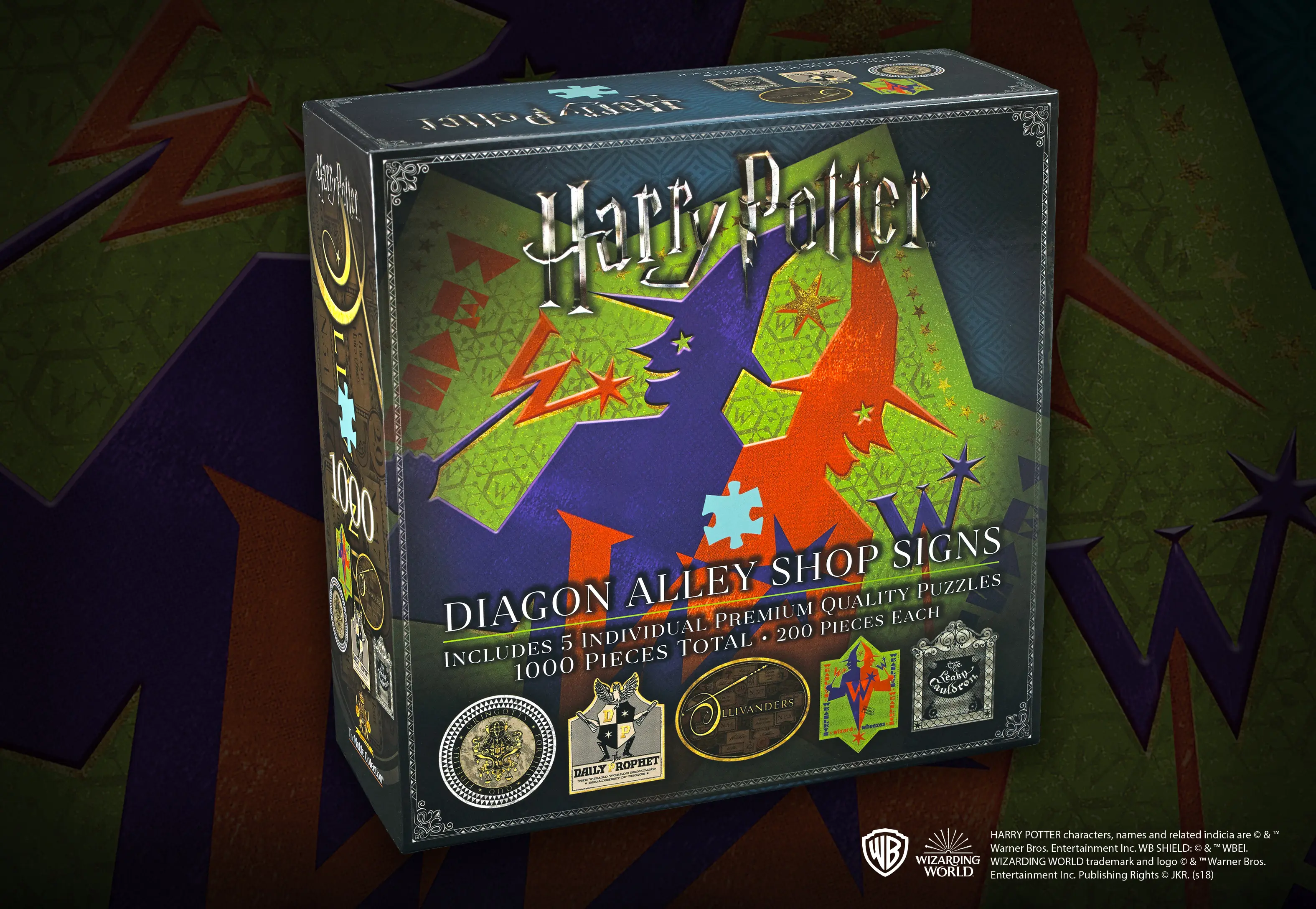 Harry Potter Diagon Alley Shop Signs puzzle 200db-os termékfotó