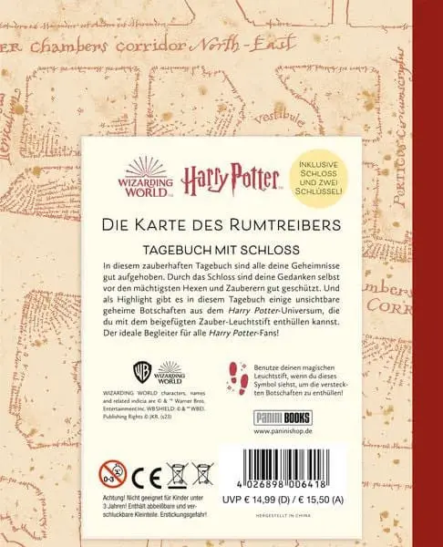 Harry Potter  Die Karte des Rumtreibers keményfedeles füzet Német nyelvű termékfotó