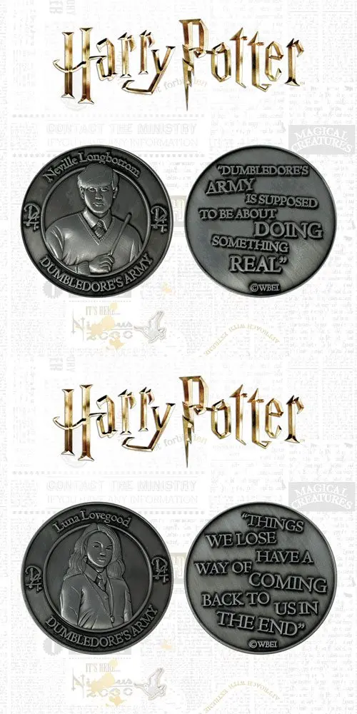 Harry Potter Dumbledore's Army: Neville &amp; Luna Limitált kiadású gyűjthető érmék termékfotó