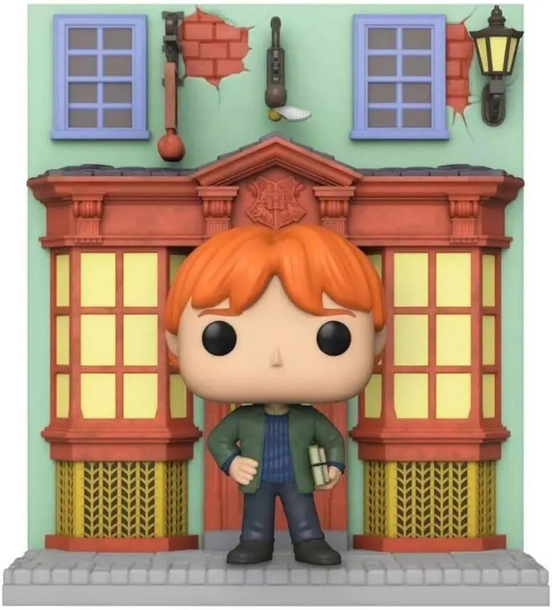 Harry Potter Funko POP! Deluxe Vinyl figura Deluxe: HP Diagon Alley- Quidditch Supplies Store w/Ron 9 cm termékfotó