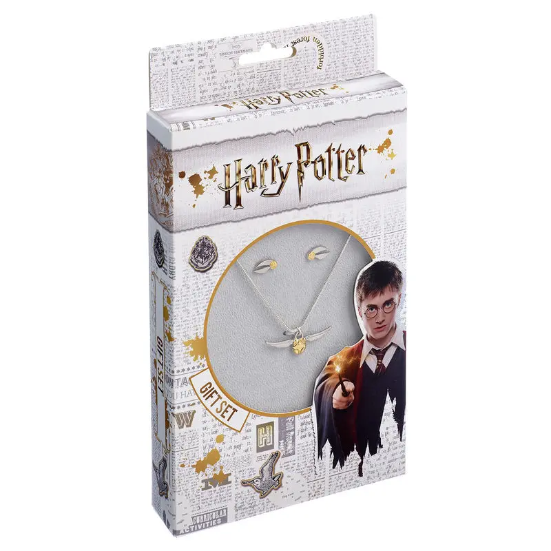 Harry Potter Golden Snitch nyaklánc és fülbevaló csomag termékfotó