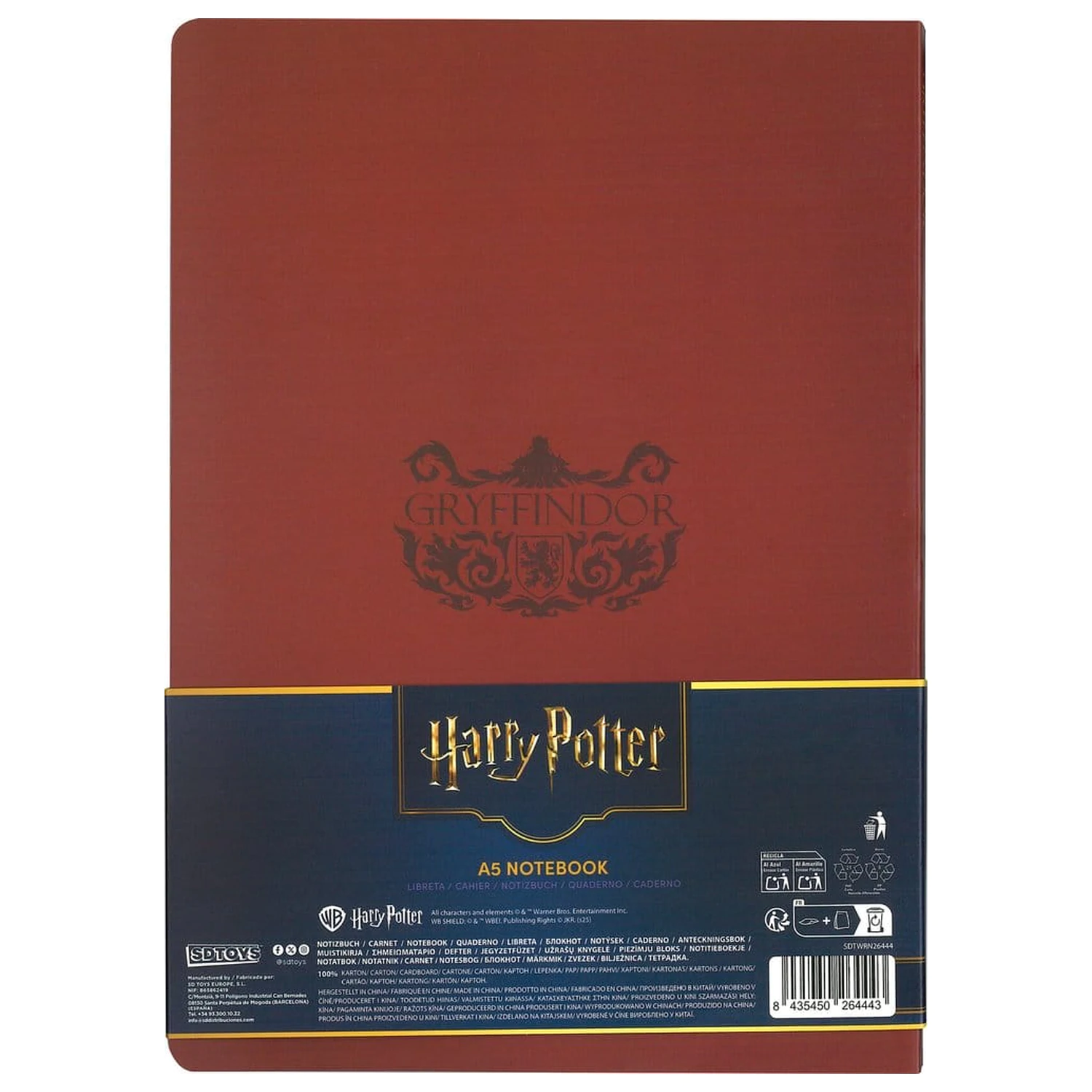Harry Potter Griffendél jegyzetfüzet 21 cm termékfotó