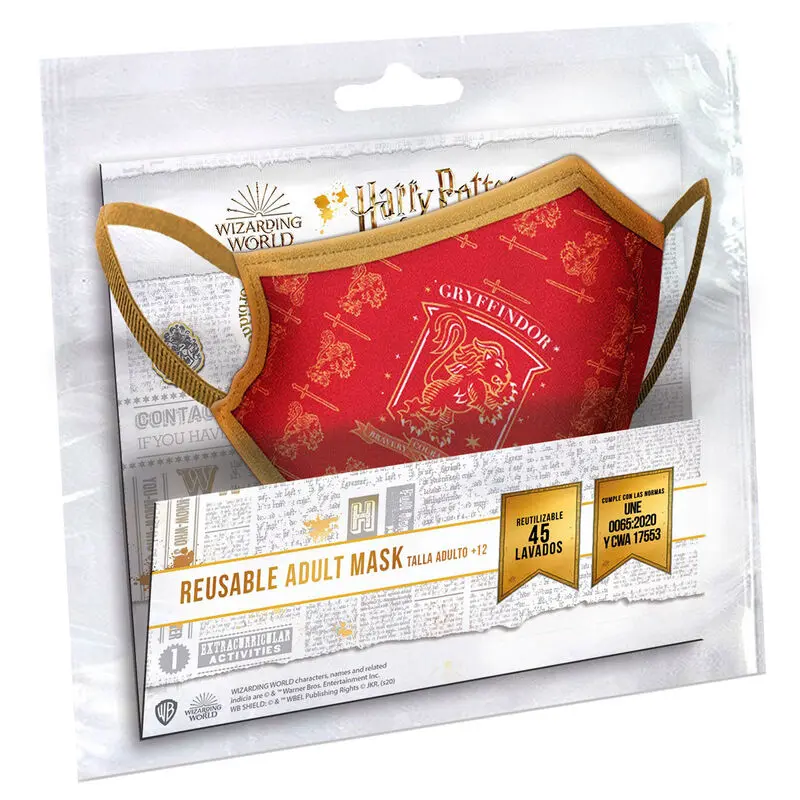 Harry Potter Griffendél többször használható felnőtt maszk termékfotó