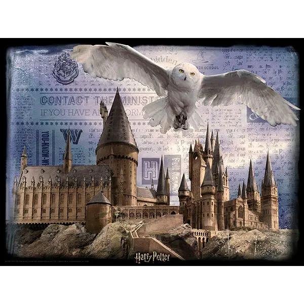 Harry Potter Hedwig és Hogwarts Prime 3D puzzle 500db-os termékfotó