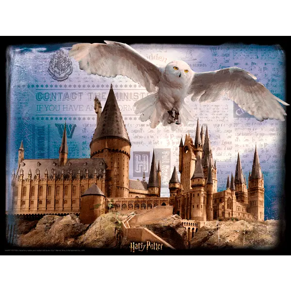 Harry Potter Hedwig és Hogwarts Prime 3D puzzle 500db-os termékfotó