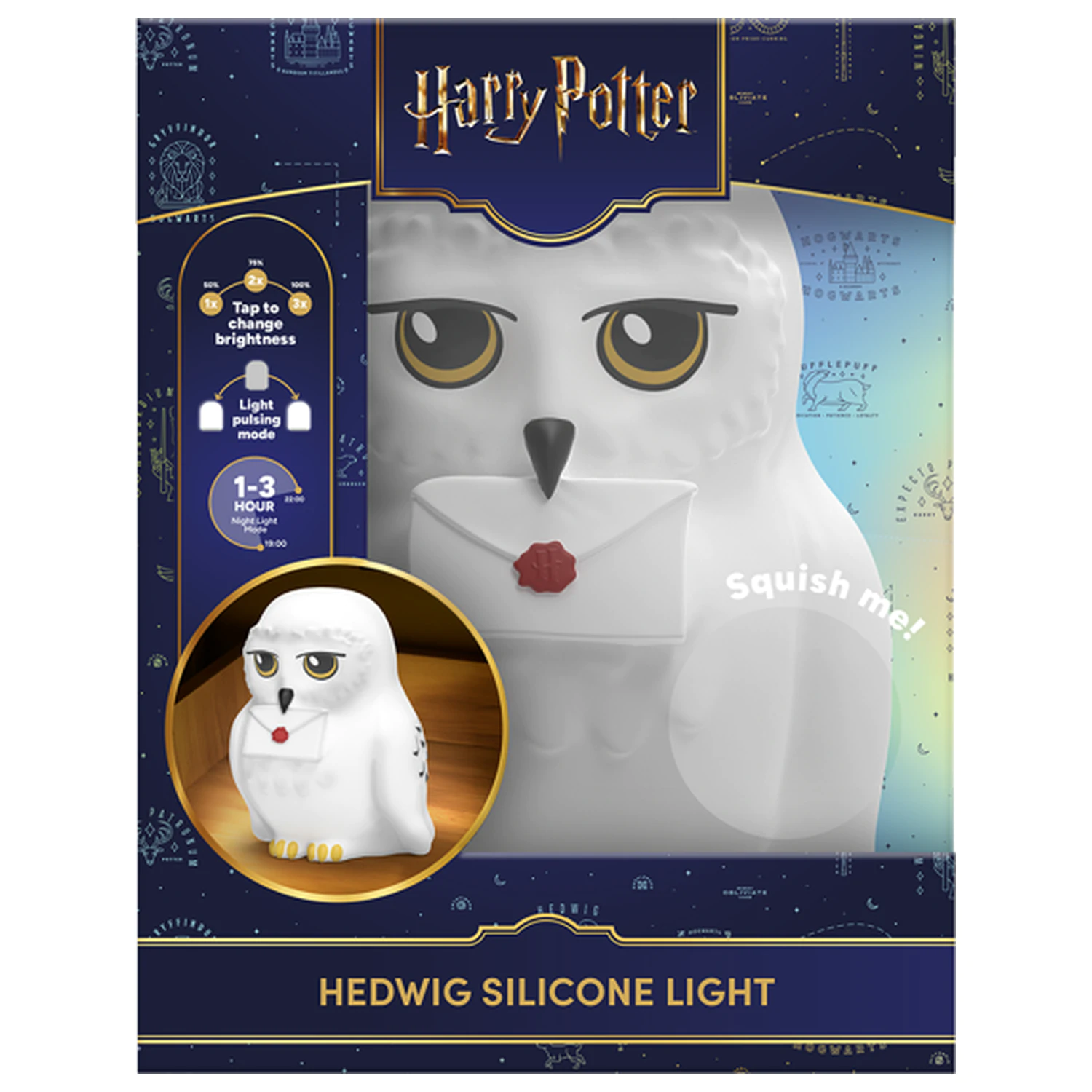 Harry Potter Hedwig 'SquishyGlo' dekor lámpa termékfotó