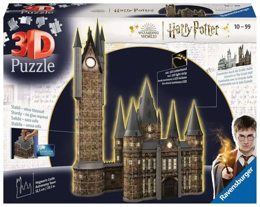 Harry Potter Hogwarts Castle: Astronomy Tower - Night Edition 3D Puzzle (540 darab) termékfotó