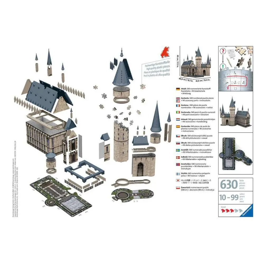 Harry Potter Hogwarts Castle: Great Hall 3D Puzzle (540 darab) termékfotó