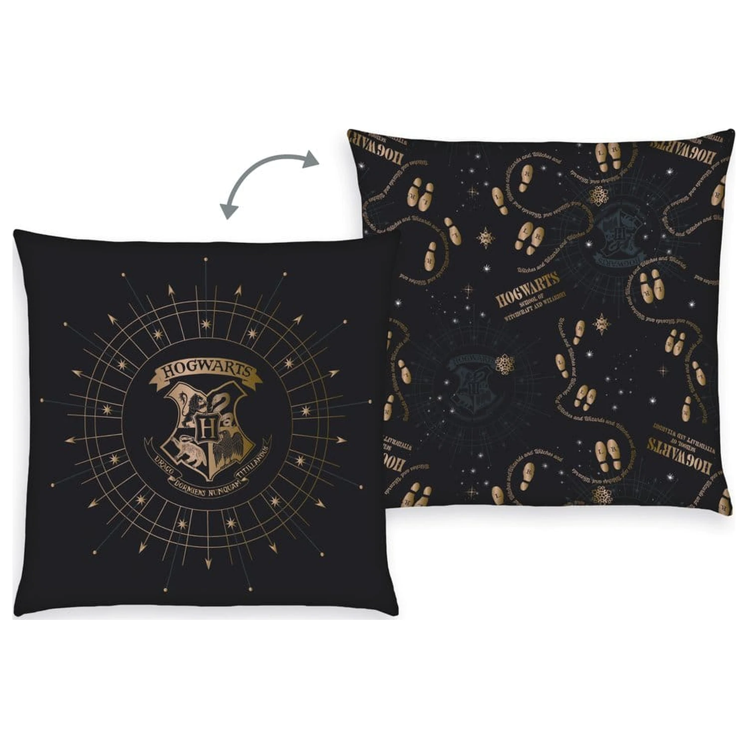 Harry Potter Hogwarts Crest & Marauder's Map párna 40 x 40 cm termékfotó