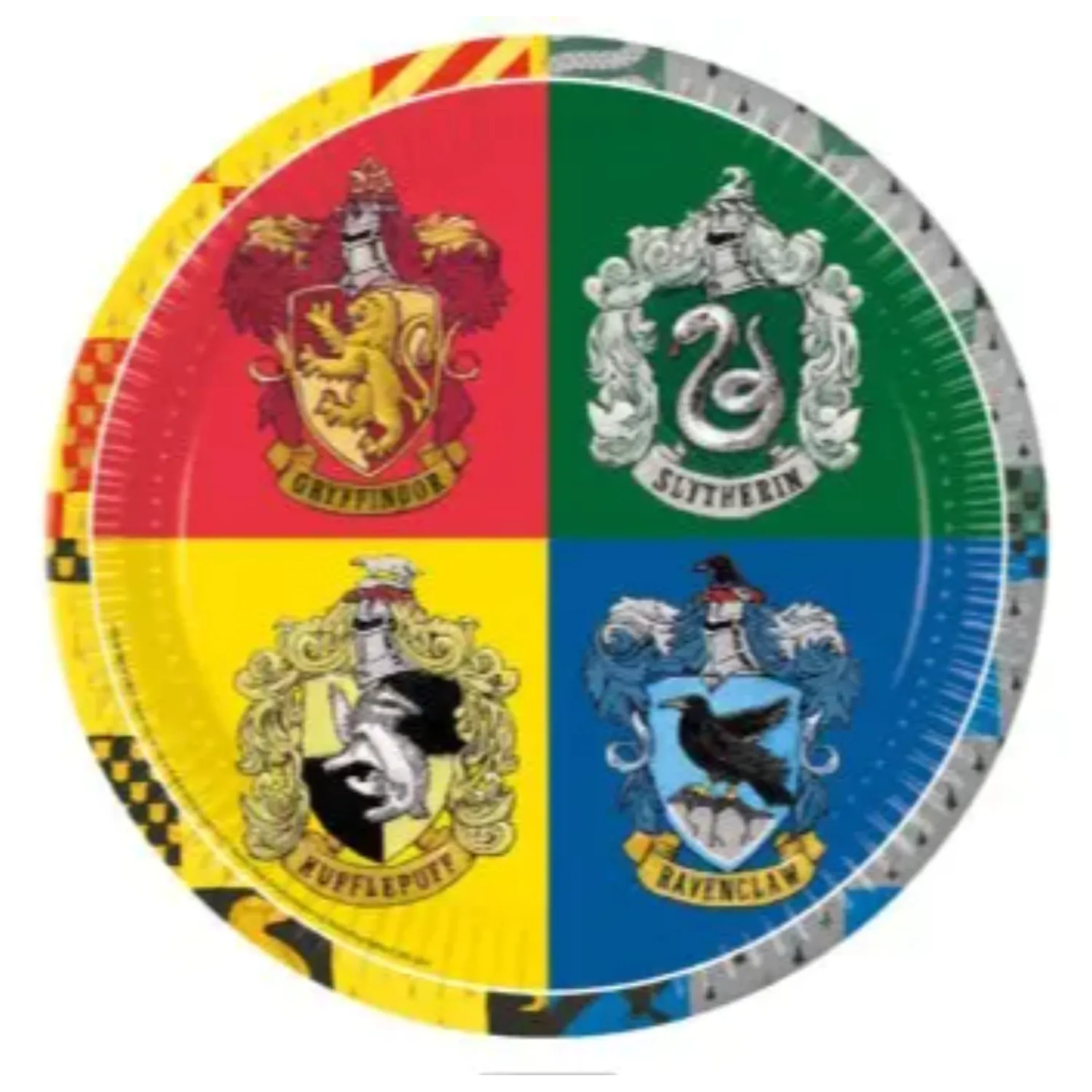 Harry Potter Hogwarts Houses papírtányér 8 db-os 23 cm FSC termékfotó