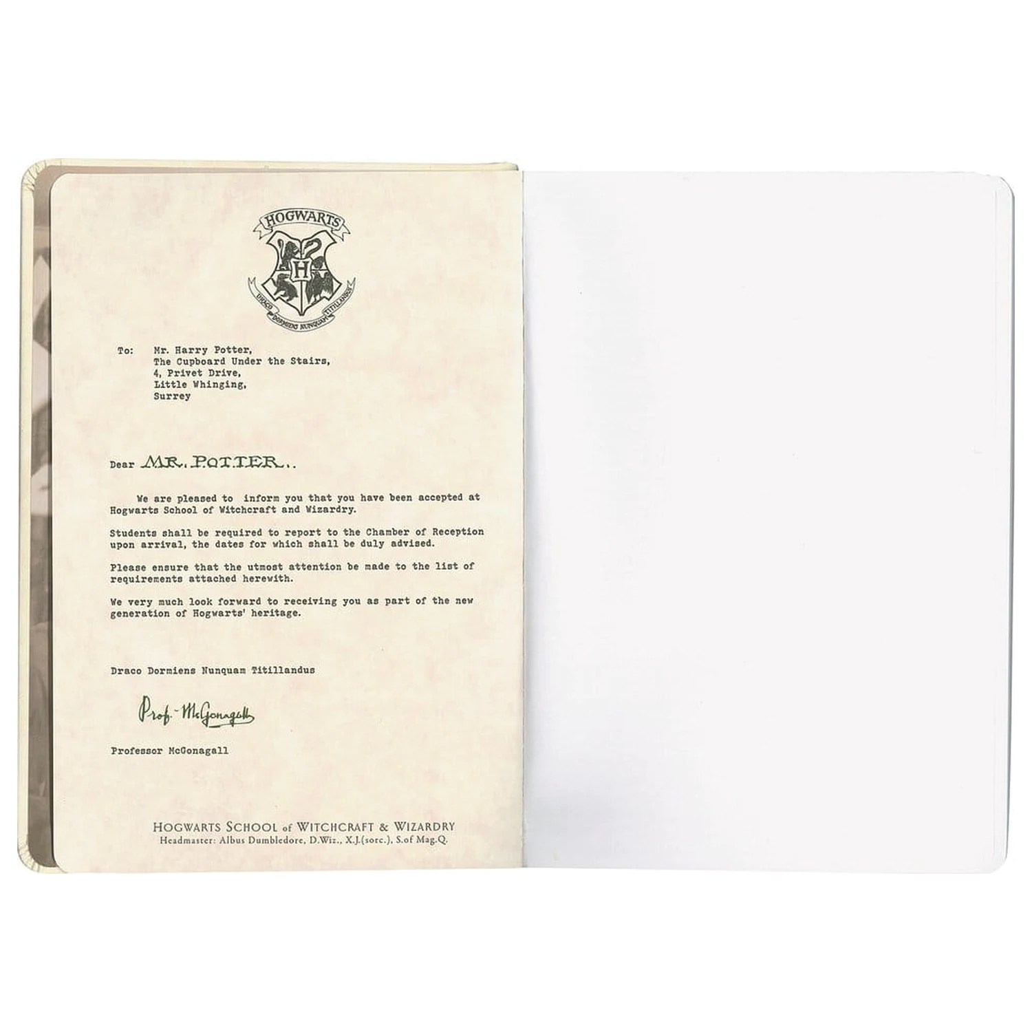 Harry Potter Hogwarts Letter jegyzetfüzet 21 cm termékfotó