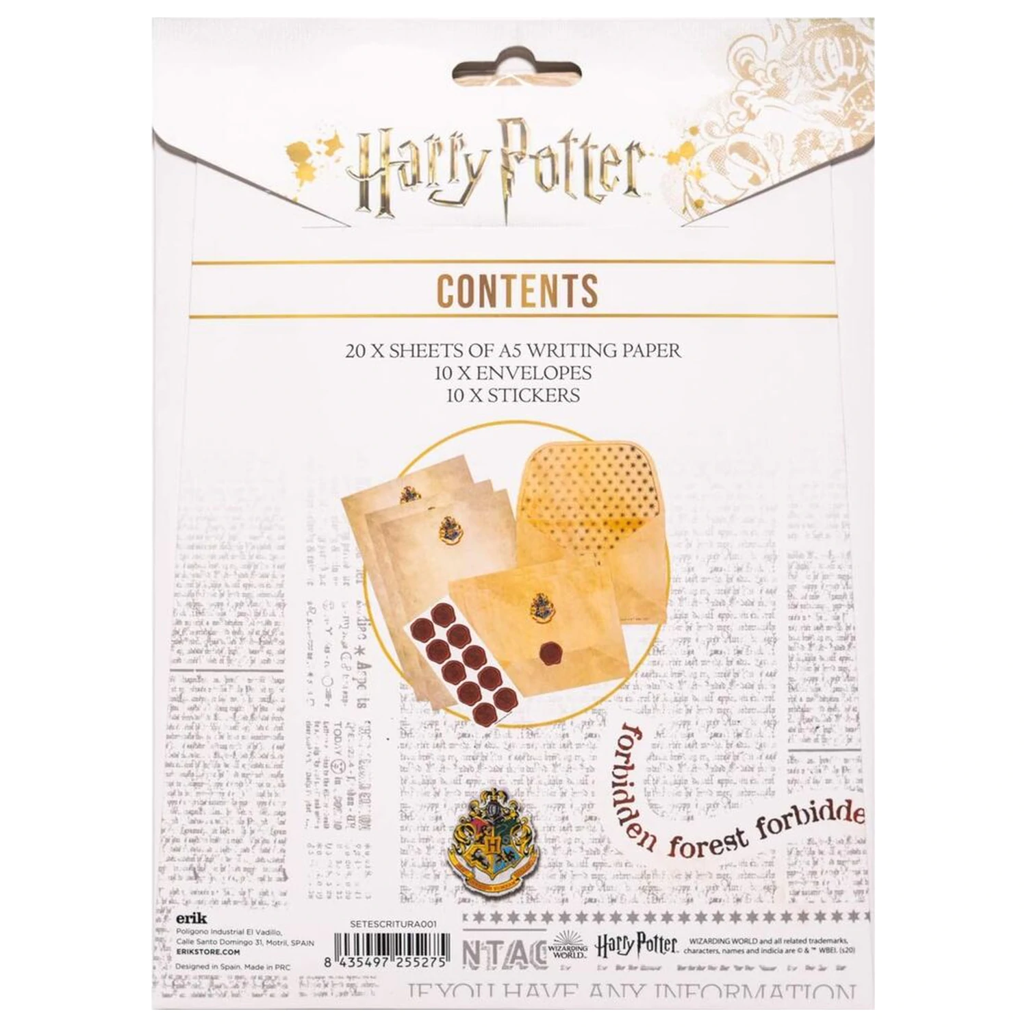 Harry Potter Hogwarts levélíró csomag termékfotó