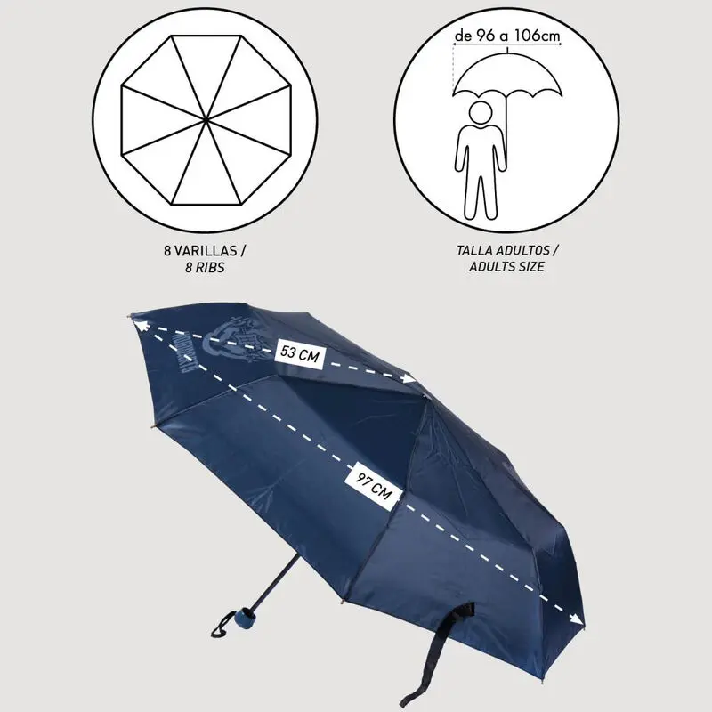 Harry Potter Hogwarts manual folding umbrella 53cm termékfotó