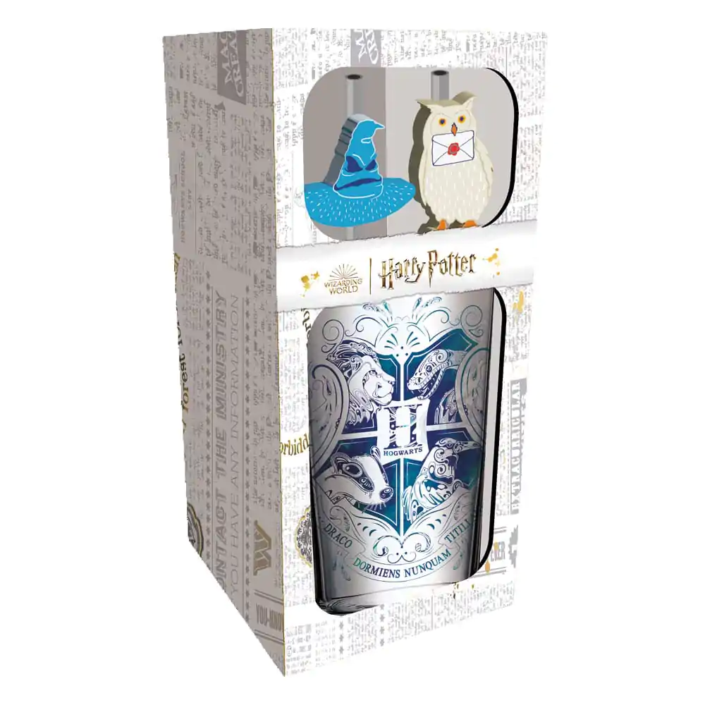 Harry Potter Hogwarts üveg pohár szívószállal 485 ml termékfotó