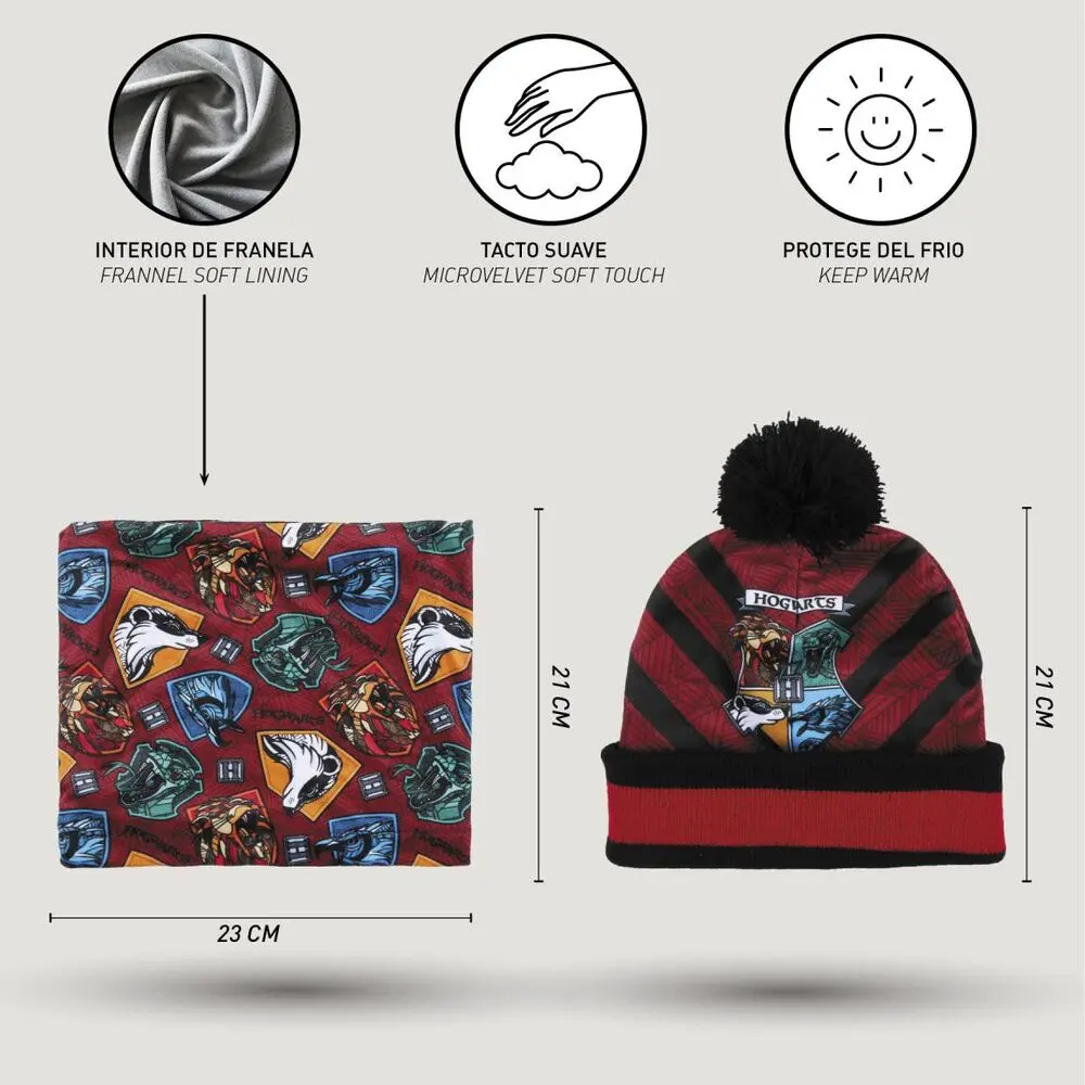 Harry Potter Hogwarts gyerek téli csomag körsál sapka kesztyű termékfotó