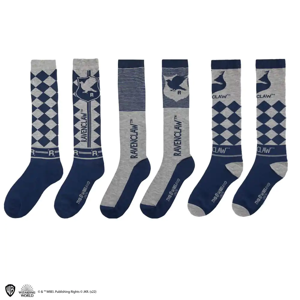 Harry Potter Knee-high socks 3-Pack Ravenclaw termékfotó