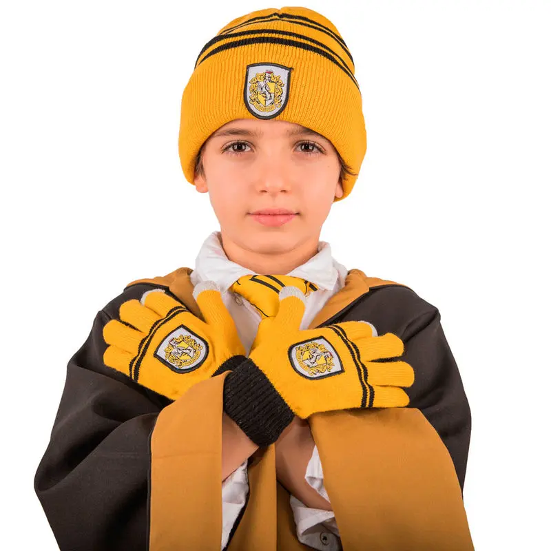 Harry Potter Hufflepuff csomag kötött sapka + kesztyű gyerekek számára termékfotó
