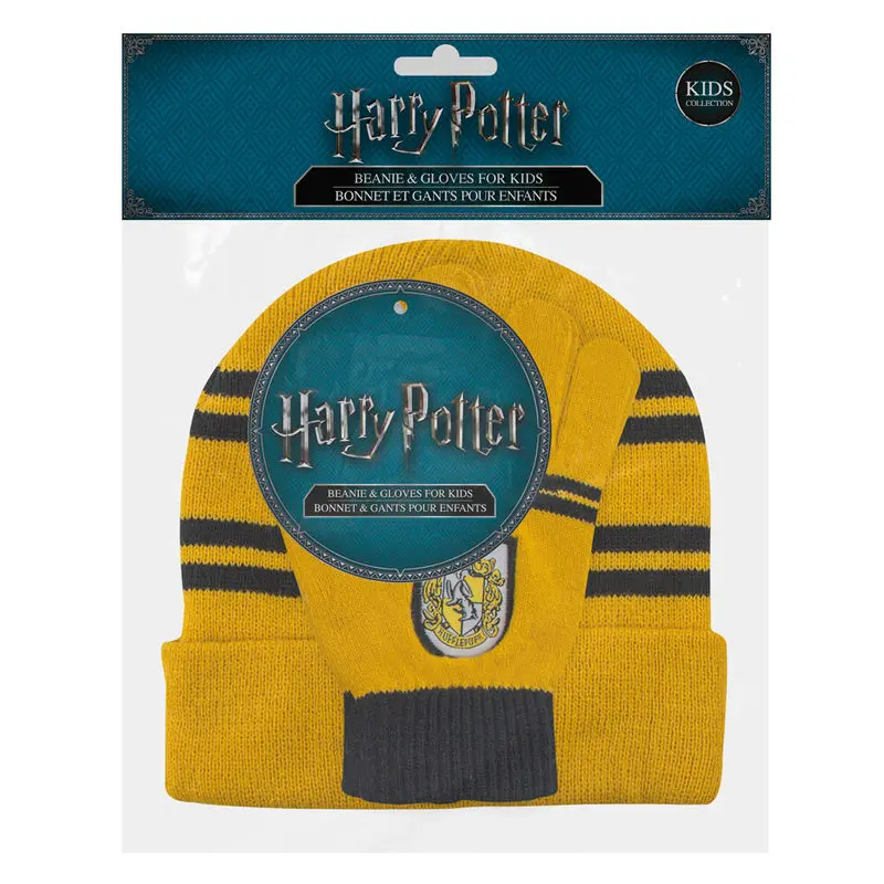 Harry Potter Hufflepuff csomag kötött sapka + kesztyű gyerekek számára termékfotó