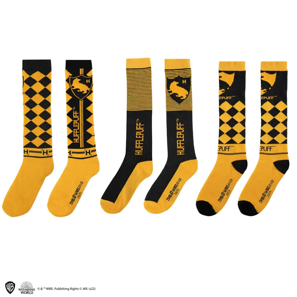 Harry Potter Knee-high socks 3-Pack Hufflepuff termékfotó