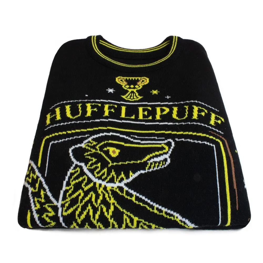 Harry Potter Hugrabug karácsonyi belebújós pulóver termékfotó