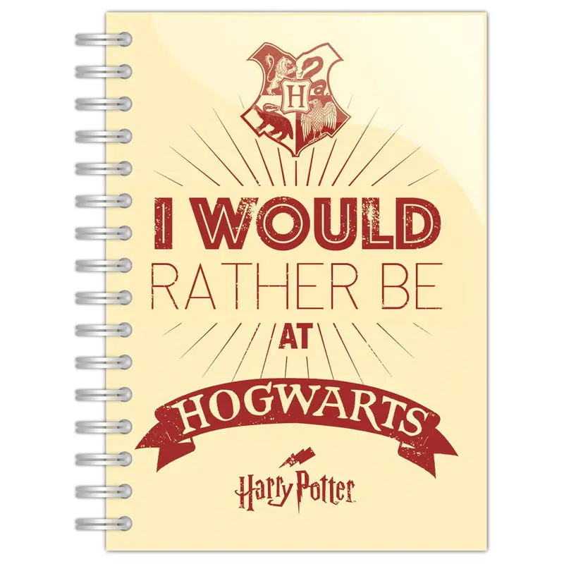 Harry Potter I Would Rather Be at Hogwarts A5 jegyzetfüzet termékfotó