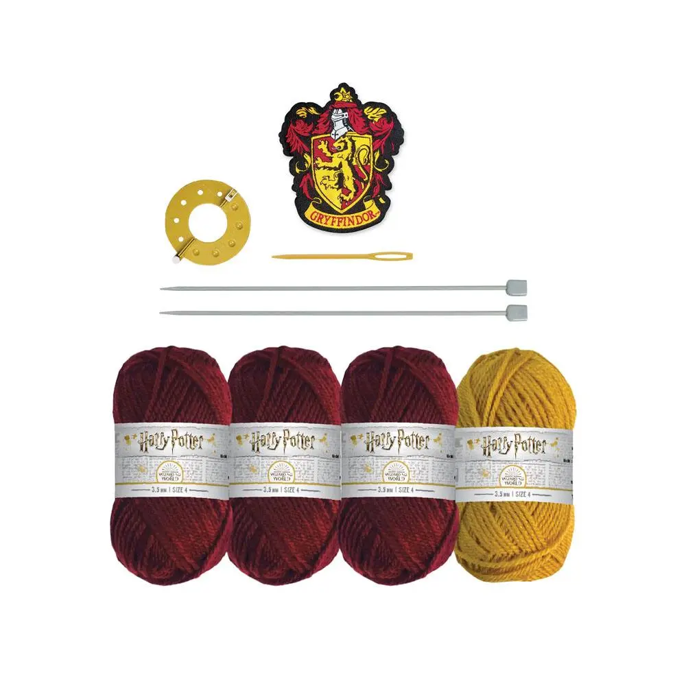 Harry Potter Griffendél sapka kötő készlet termékfotó